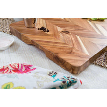Load image into Gallery viewer, Acacia Rectangular Cutting/Serve Board With Inset Handles And Well, Medium