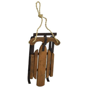 Your Heart's Delight Sled - Distressed Dk Tan  Small, Wood