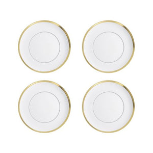 Vista Alegre Domo Gold Dinner Plate, Set of 4, Porcelain, 12"