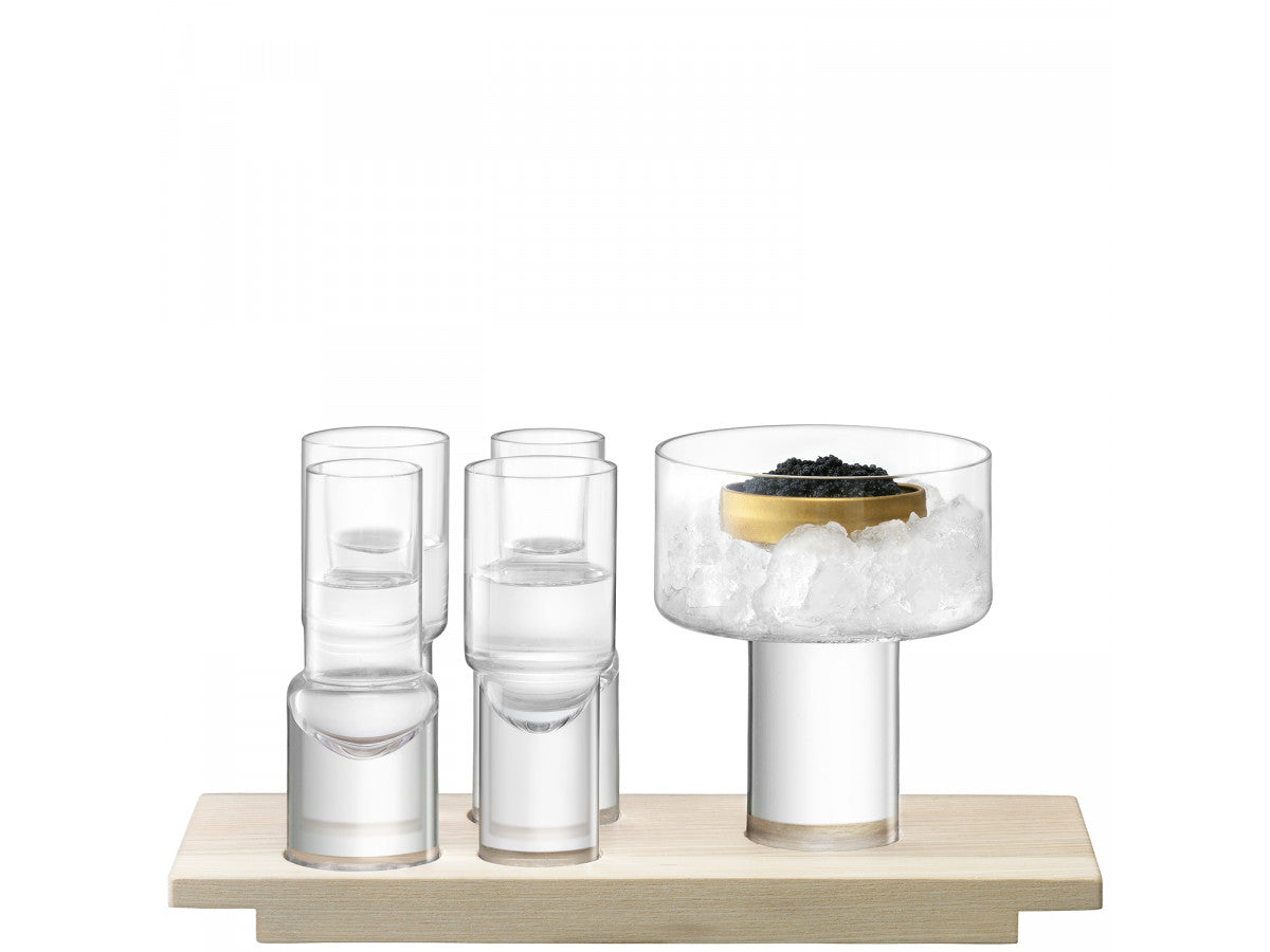 LSA International Vodka Serving Set, L27cm, Clear/Ash, Glass