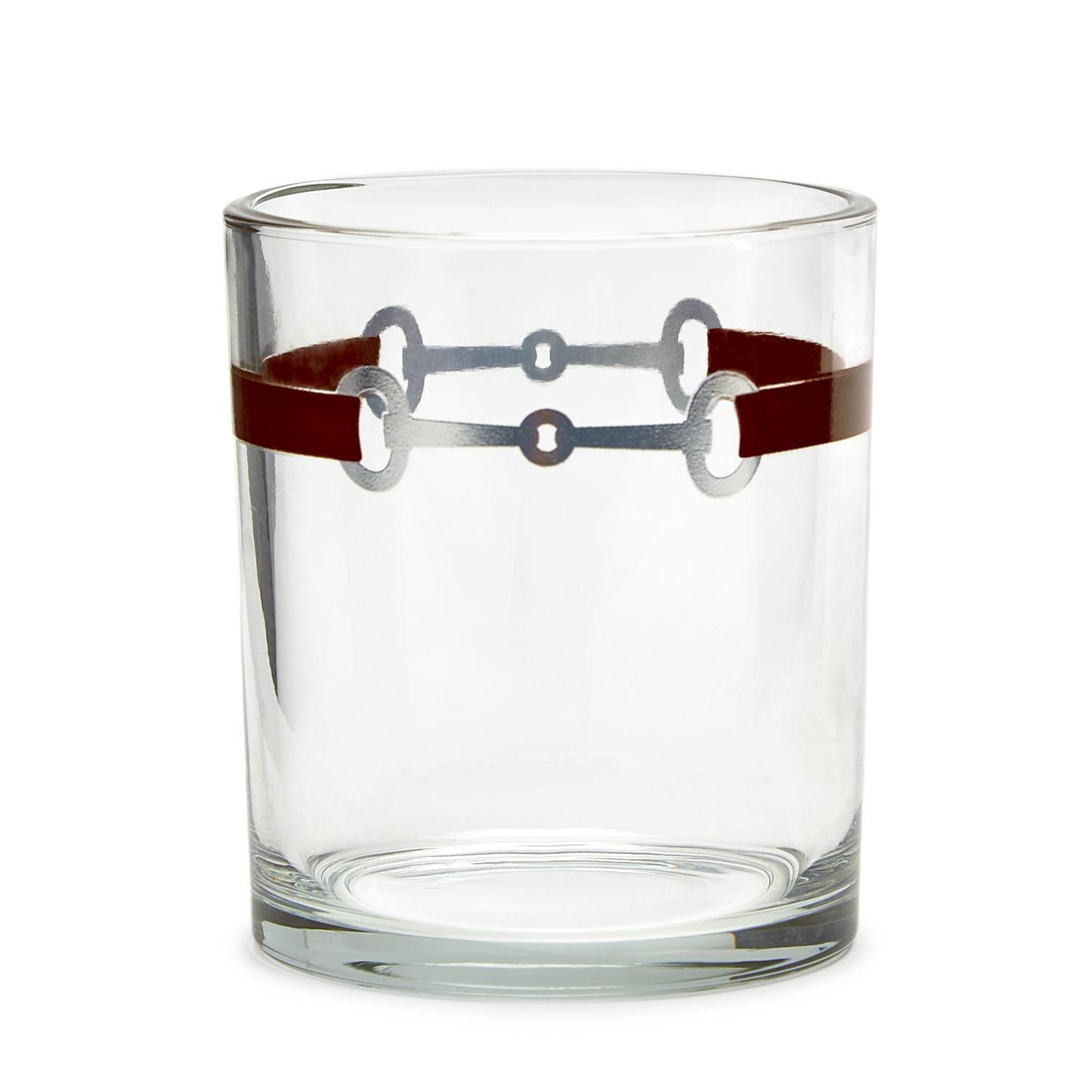 Two's Company Just A Bit Set Of 4 Double Old Fashion Glasses In Gift Box.