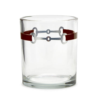 Two's Company Just A Bit Set Of 4 Double Old Fashion Glasses In Gift Box.