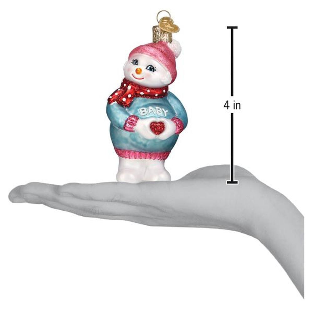 Old World Christmas Expectant Snowlady Ornament