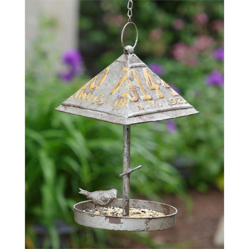 Your Heart's Delight Bird Feeder - License Plate Roof, Iron