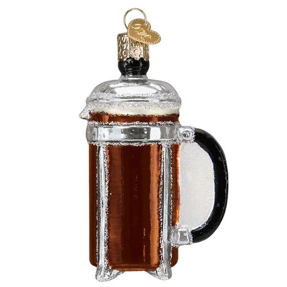 Old World Christmas French Coffee Press Ornament