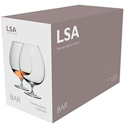 LSA International Bar Brandy Glass, Clear, Set of 2