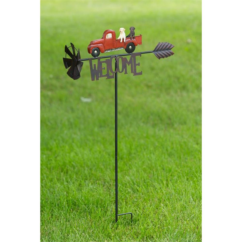 Your Heart's Delight Garden Stake - Welcome Truck, Metal