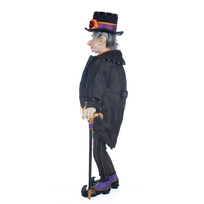 Katherine's Collection 27" Mayor Murphy of Halloween Hollow Figure, Purple/Black