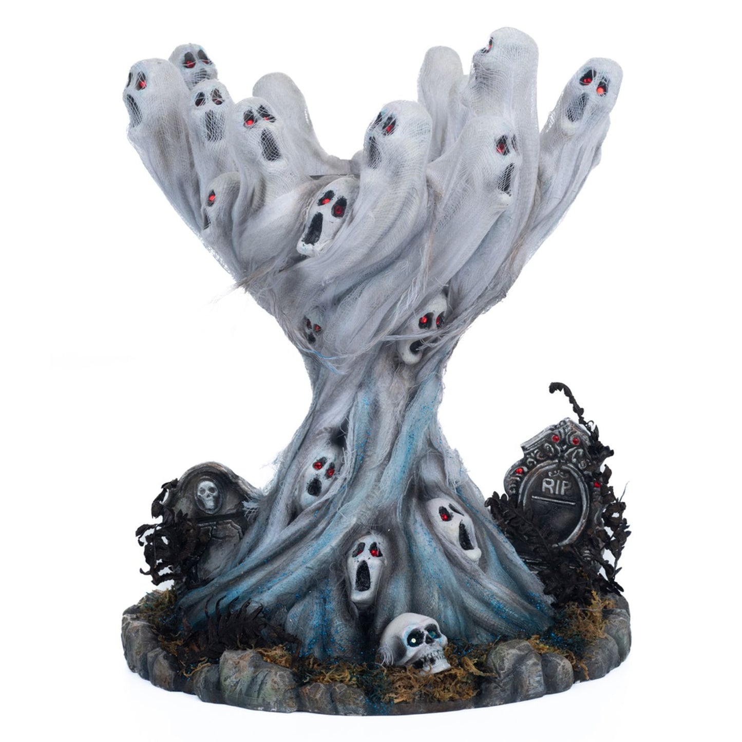Katherine's Collection Seers & Takers 12" Lost Souls Pillar Candle Holder, White
