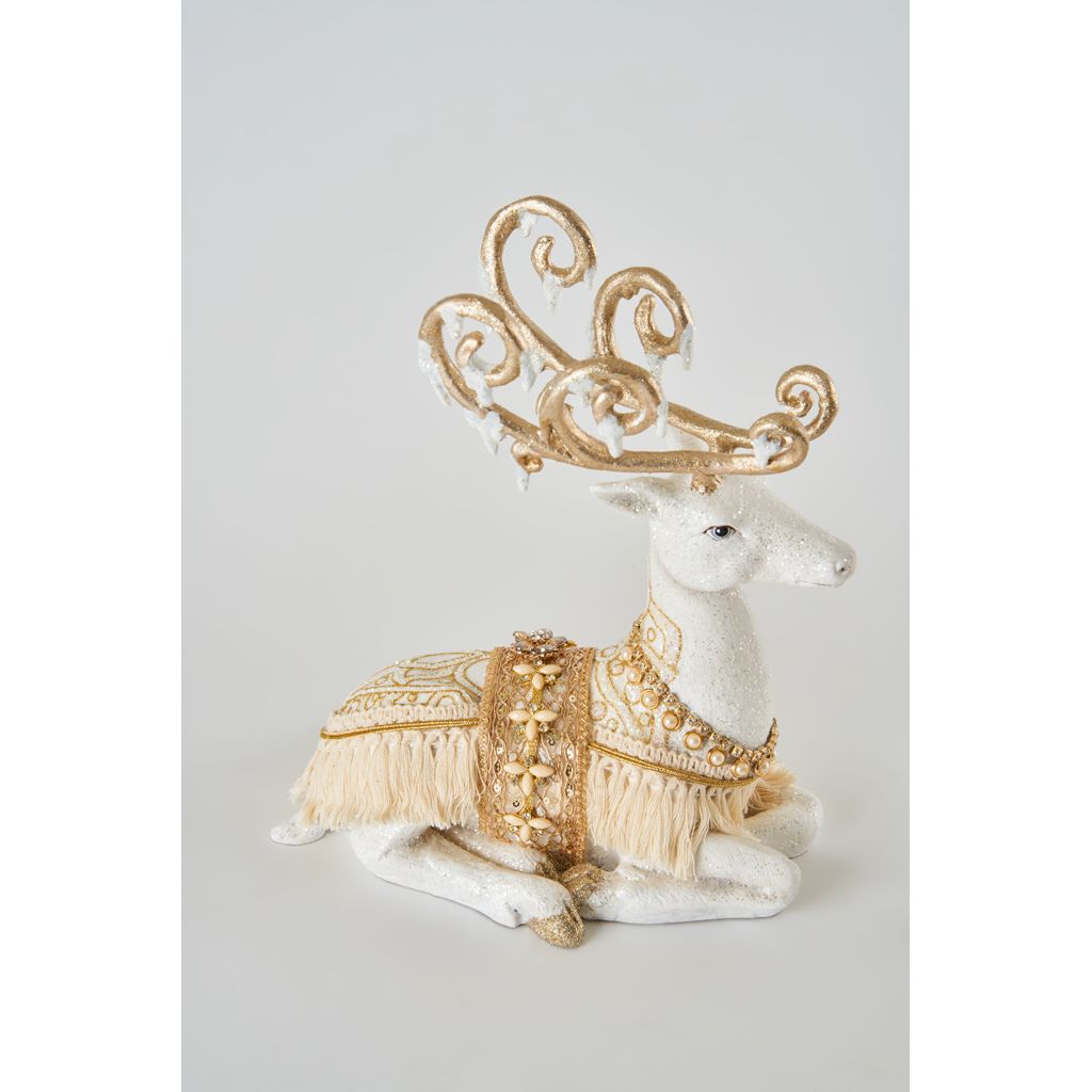 Katherine's Collection 2022 Comfort and Joy Winter Reindeer Figurine, Assorted of 2