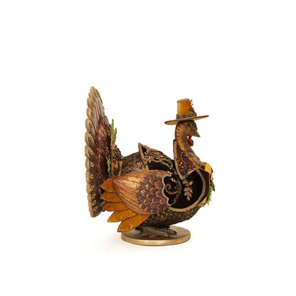 Katherine's Collection 2022 Autumn Traditions Turkey Figurine, 18" Brown Resin