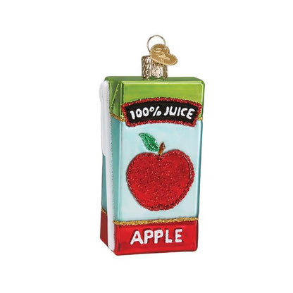 Old World Christmas Apple Juice Box Ornament
