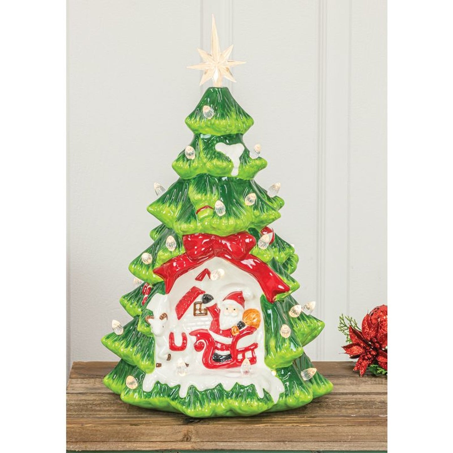 Hanna's Handiworks Ceramic Santa Christmas Tree