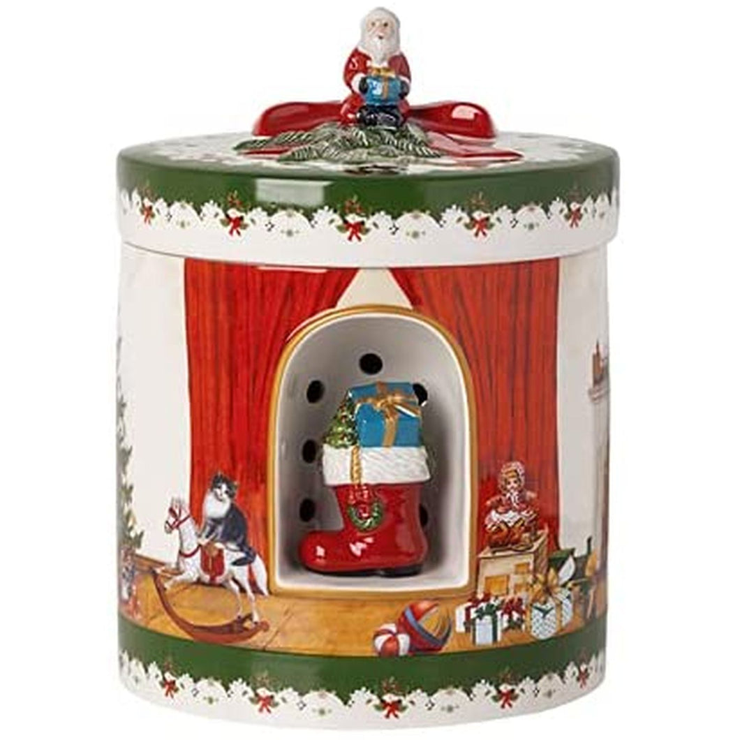 Villeroy & Boch Christmas Toys Gift Box, Round, Santa Brings Gifts Design