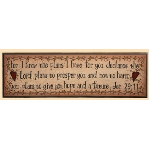 Your Heart's Delight Sign Door Board - For I Know The Plans