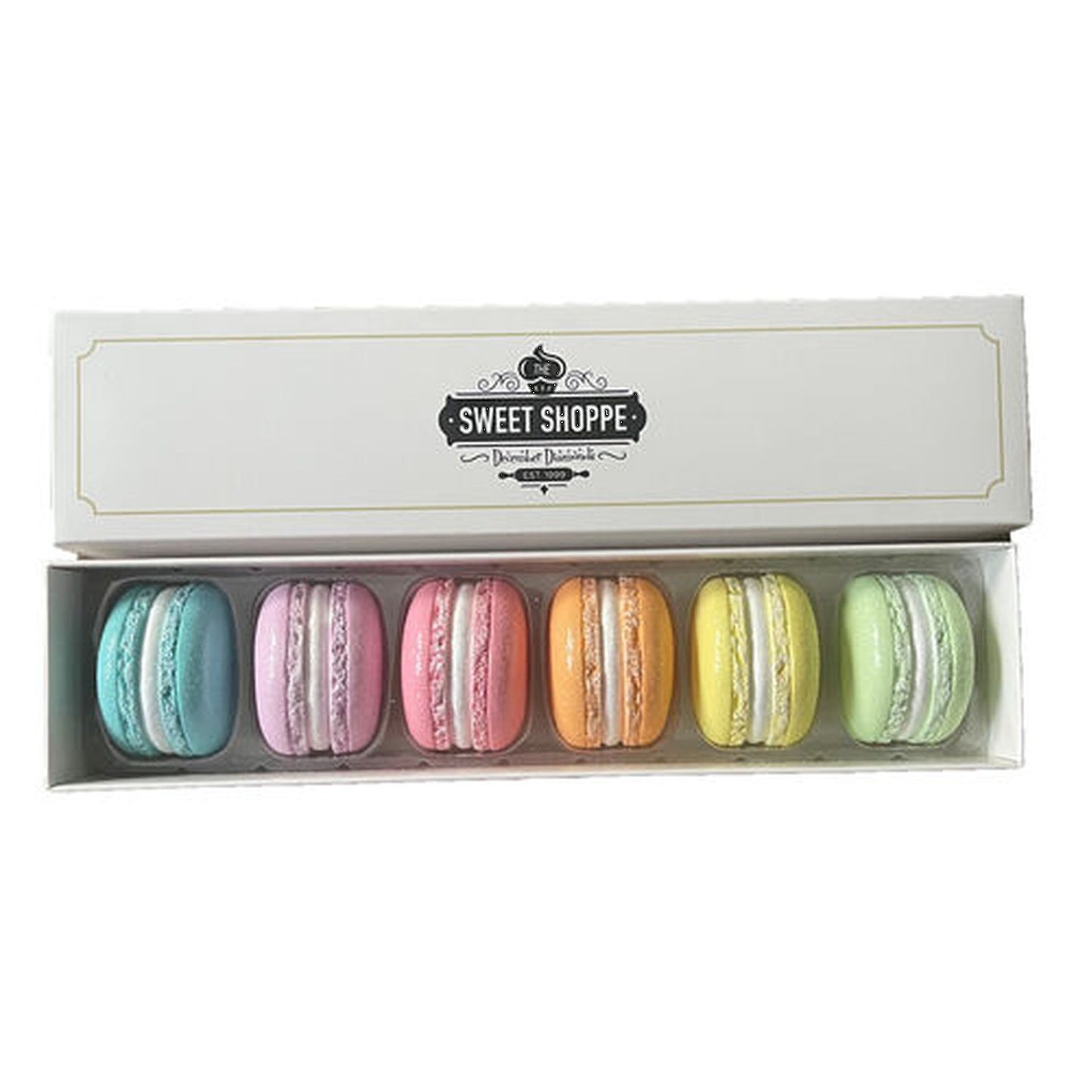 December Diamonds Cotton Candy - 6 Assortments Gift Boxed Macaroon Ornament