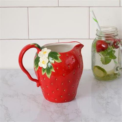 Your Heart's Delight Pitcher - Strawberry, Red, Dolomite