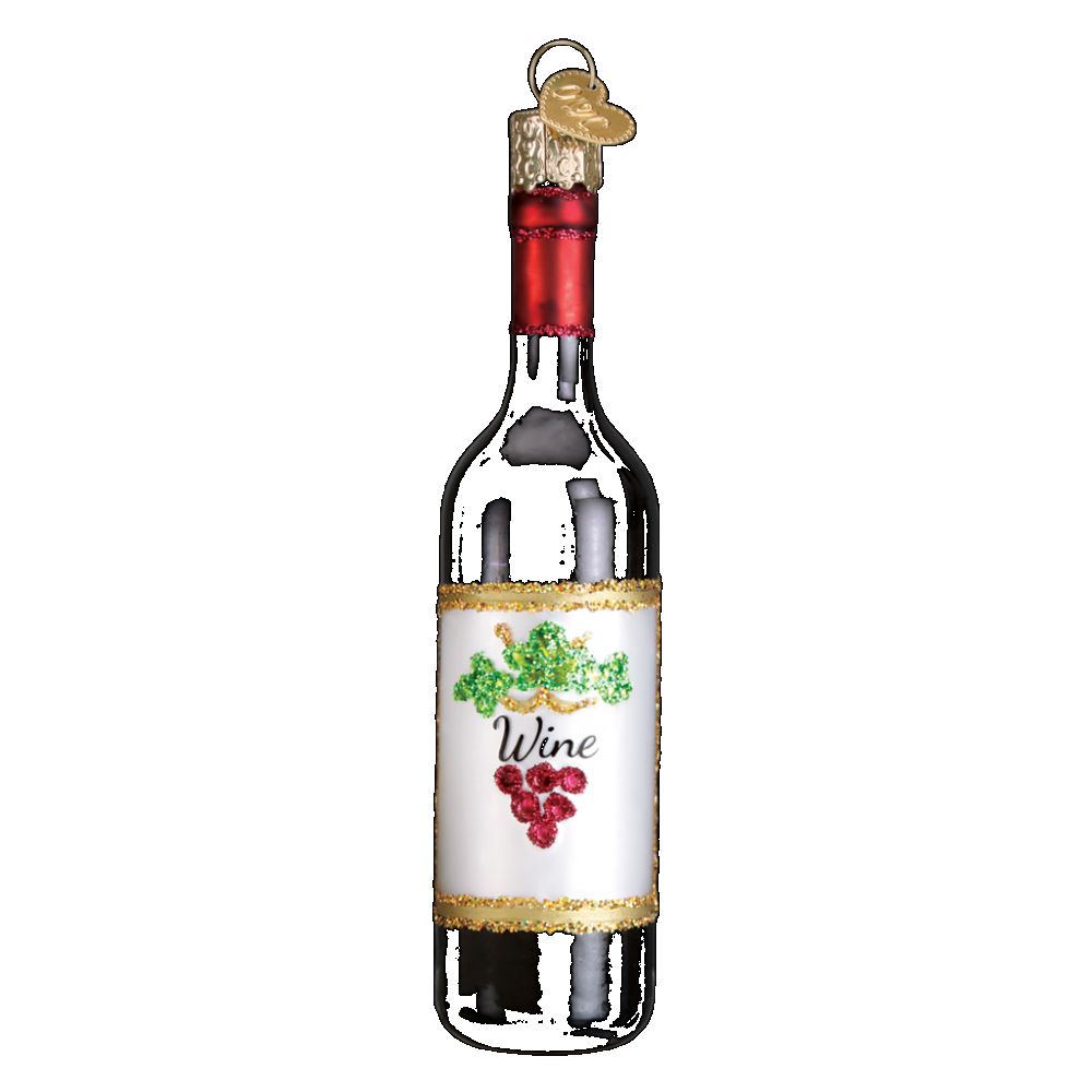 Old World Christmas Red Wine Bottle Ornament