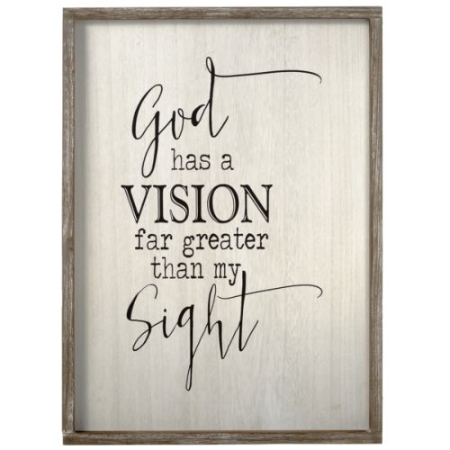 Ganz "God Has a Vision Far Greater Than My Sight" Wall Decor.