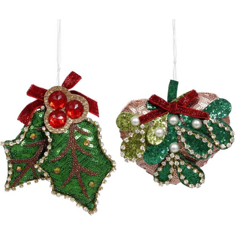 Mark Roberts Christmas 2023 Holly Berry Ornament  4-5'', Assortment of 2