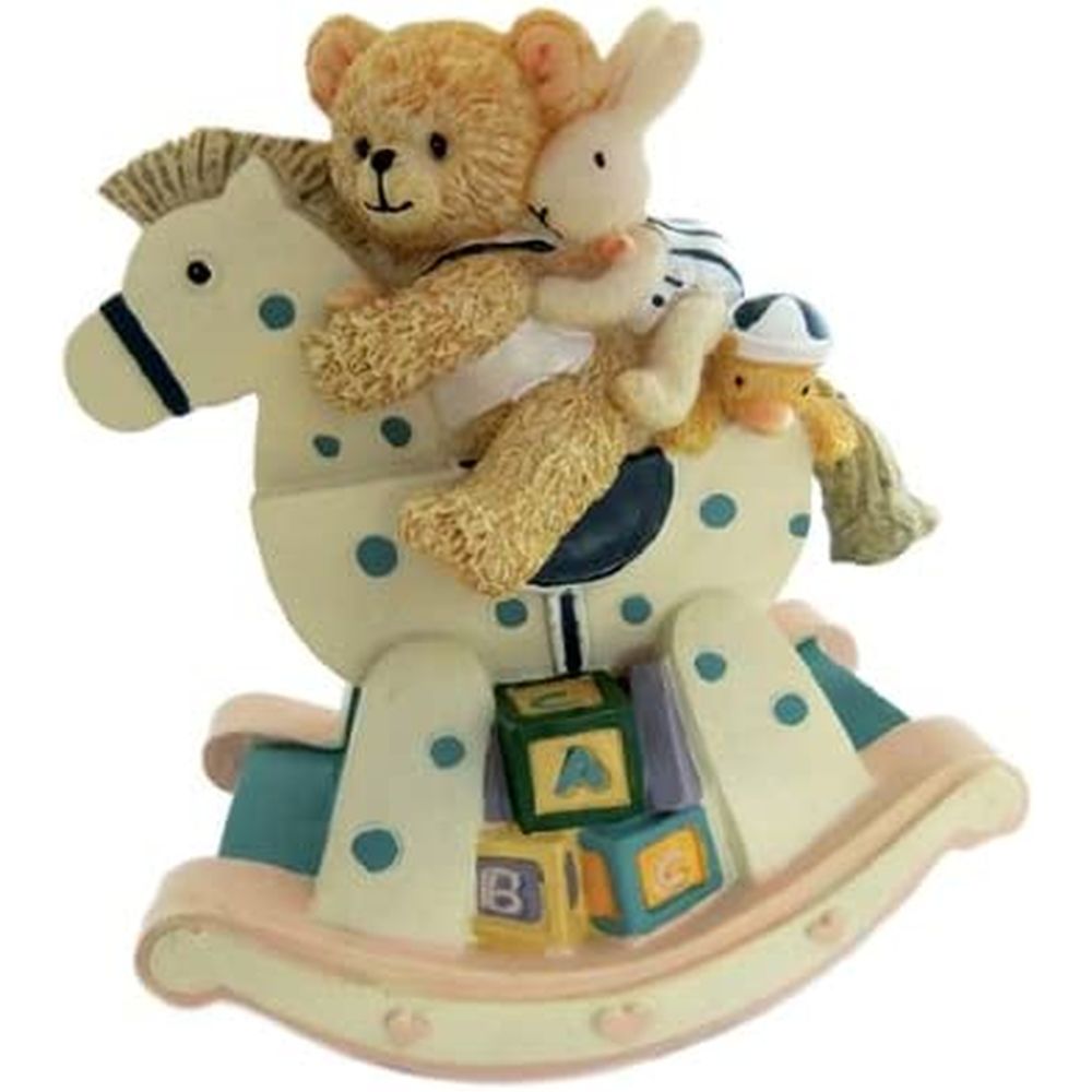 Musicbox Kingdom 5.5" Rocking Chair Bear Moves Back And Forth To A Famous Melody