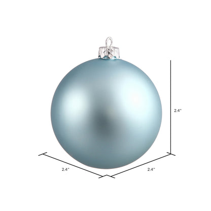 Vickerman 2.4" Baby Blue Matte Ball Ornament, 24 per Bag, Plastic
