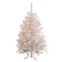 Load image into Gallery viewer, Vickerman 3.5&#39; Sparkle White Spruce Artificial Christmas Tree, Clear Lights