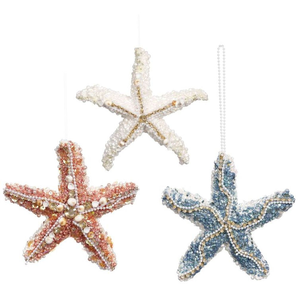 Mark Roberts 2022 Starfish Ornament, Assortment of 3 7 Inches