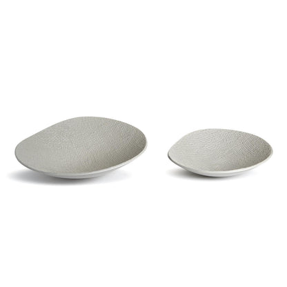 Two's Company S/2 Haiku Collection Wave Bowl In A Shitake Beige Color (Food Safe)