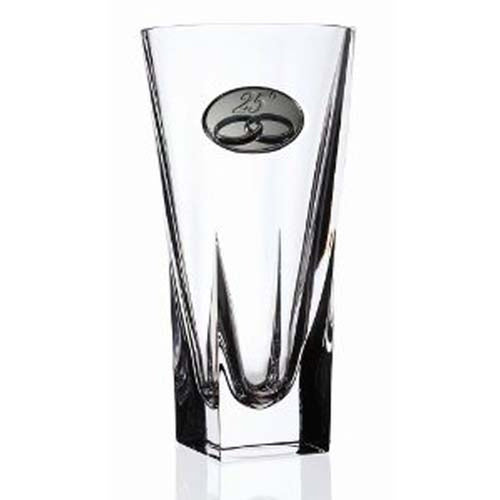 Rcr Fusion Crystal Vase Large With 25Th Anniversary Design, Crystal