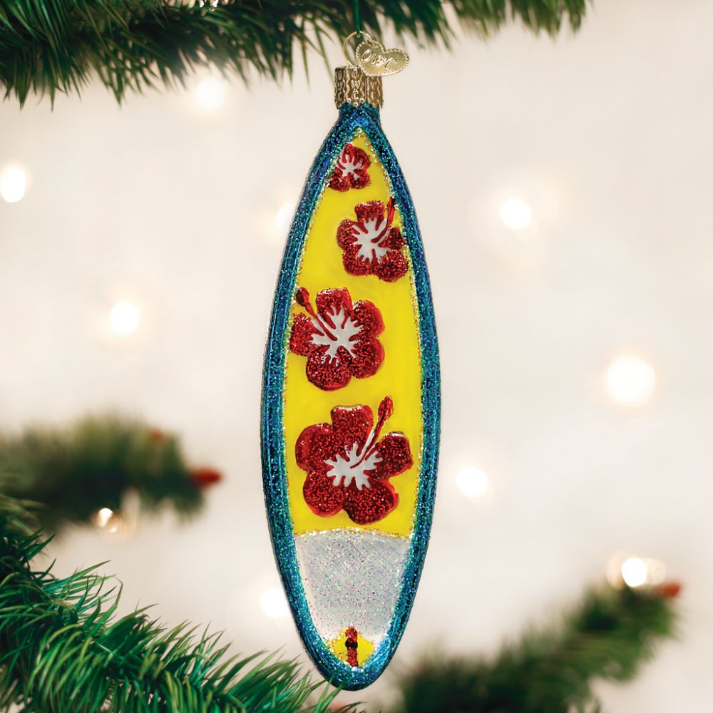 Old World Christmas Surfboard Ornament