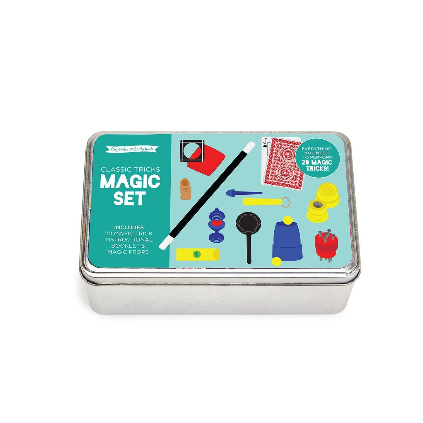 Two's Company Magic in a Box Classic Tricks Kit in Tin Storage