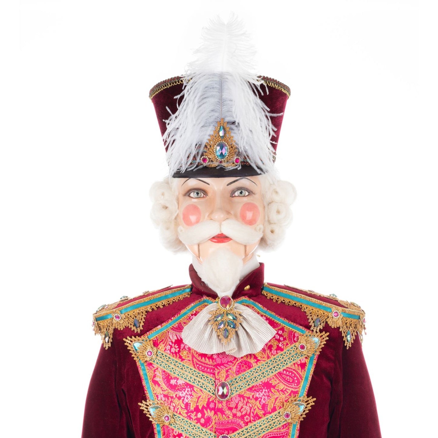 Katherine's Collection Sugar Plum Prince Doll Life Size, 24"x14"x70", White/Red Resin