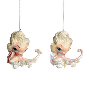 Goodwill Glamorous Lady Octopus Ornament Pink/Cream 9.5Cm, Set Of 2, Assortment