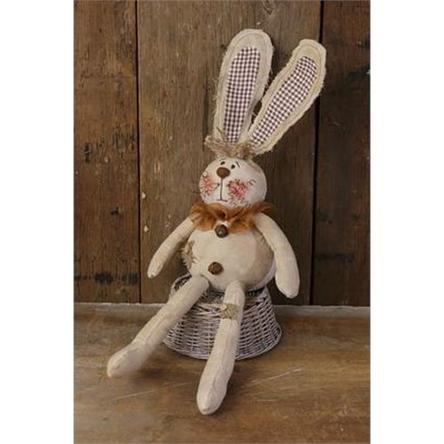 Your Heart's Delight Buttons Burlap & Bows - Sitting Bunny, Fabric