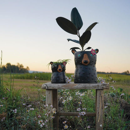 Enesco Allen Designs Baby Black Bear Planter