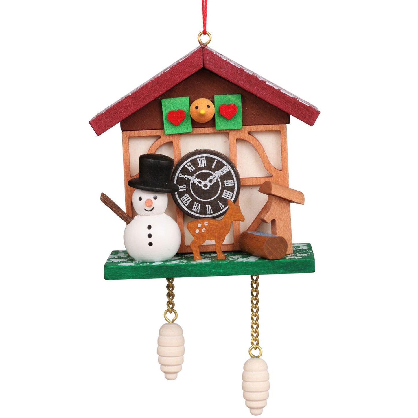 Alexander Taron Christian Ulbricht Ornament - Cuckoo Clock Snowman