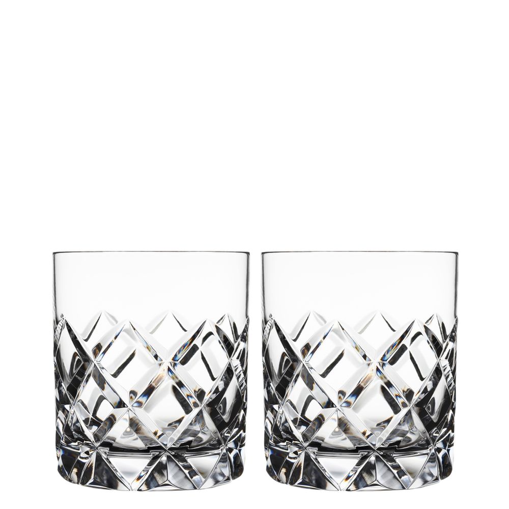 Orrefors Sofiero Old Fashioned Pair, Crystal, Clear