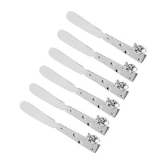 Leeber Mice Cheese/Butter Knife, Set of 6, Nickel Plated, 0.5" x 7" x 8.5"