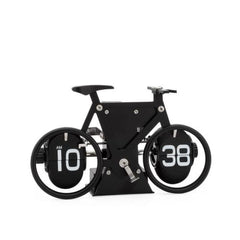 Torre & Tagus Retro Bicycle Flip Clock, Black, 5" x 3.5" x 8"