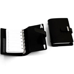 Bey Berk Black Leather Agenda Book With Ball Point Pen
