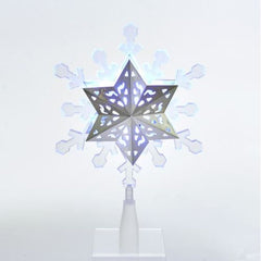 Kurt Adler 9" Blue/White Led Rotating Snowflake Treetop