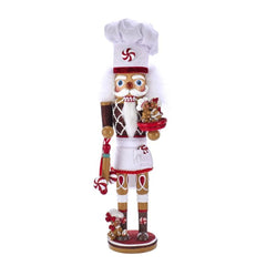 Kurt Adler 15.5" Hollywood Gingerbread Chef Nutcracker, Red
