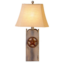 Vintage Direct 30"H Star Table Lamp, Brown, Polyresin