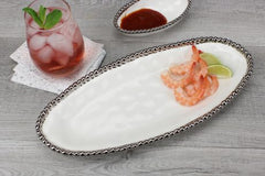 Pampa Bay Salerno Small Oval Serving Piece, White, Porcelain, 14 inches