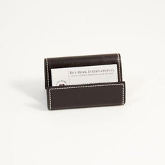 Bey Berk Coco Brown Leather Business Card Holder