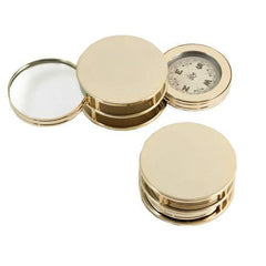 Bey Berk Gold Plated Paperweight & Fold Out 3X Magnifier