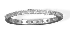 MMA Clear Cz Eternity Band Ring / Size 11.