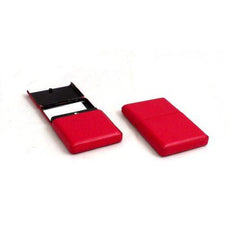 Bey Berk Red Leather Business Card Case With Flip Top