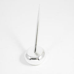 Bey Berk Silver Plated Oval Pen Stand With Pen